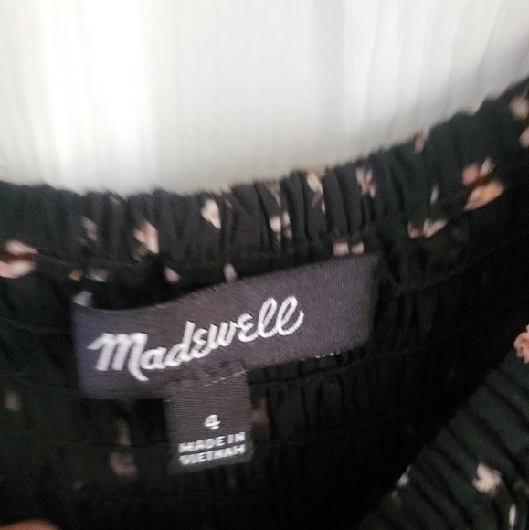 Madewell All Over Floral Print Jump Suit Loose Leggs, Smocked Top, Size 4 - Picture 6 of 7